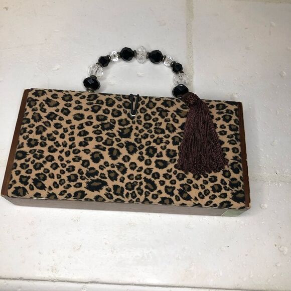 La Montana Cuban cheetah print cigar Box Purse - Picture 2 of 13